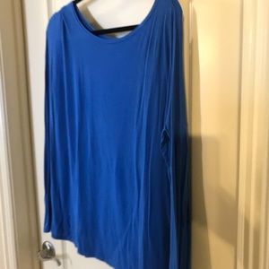 Long Sleeved Blue Piko